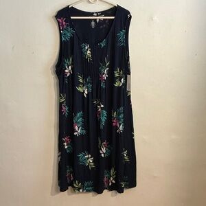 Croft & Barrow Navy Floral Midi Dress